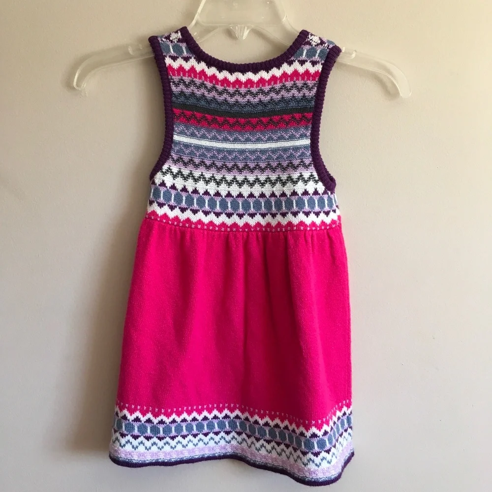 Gymboree Little Girl Sleeveless Winter Sweater Dress size 4T.